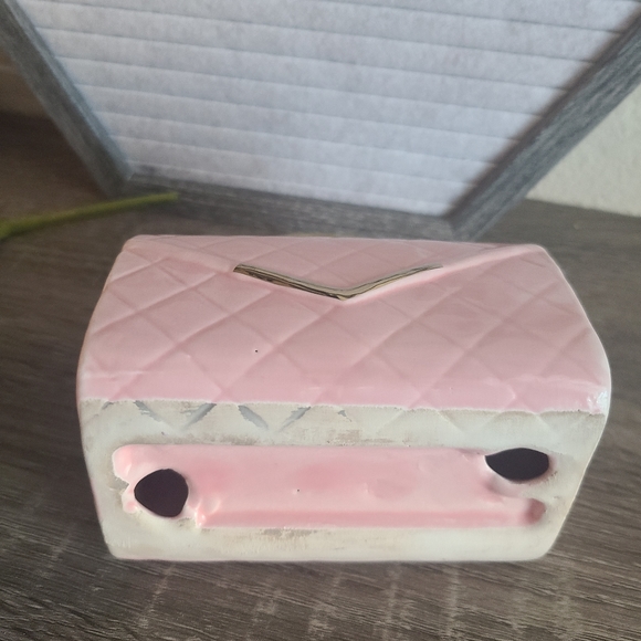 Pretty in Pink Gold Handbag Purse Room Office Home decor Glamorous Decorative - Picture 2 of 9